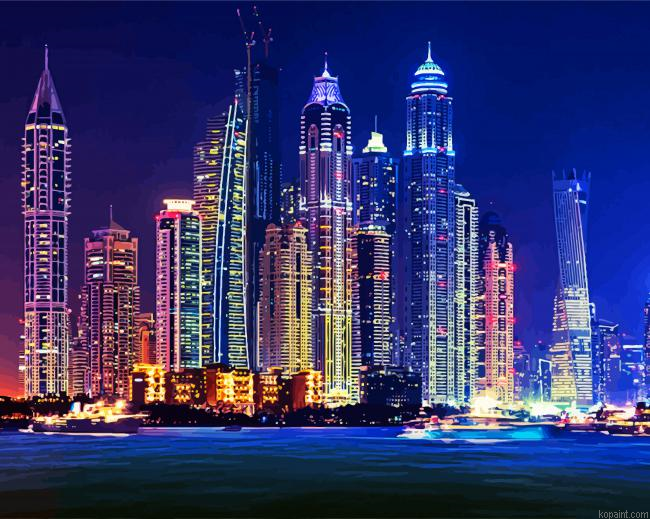 Dubai Marina Skyline Painting By Numberss.png