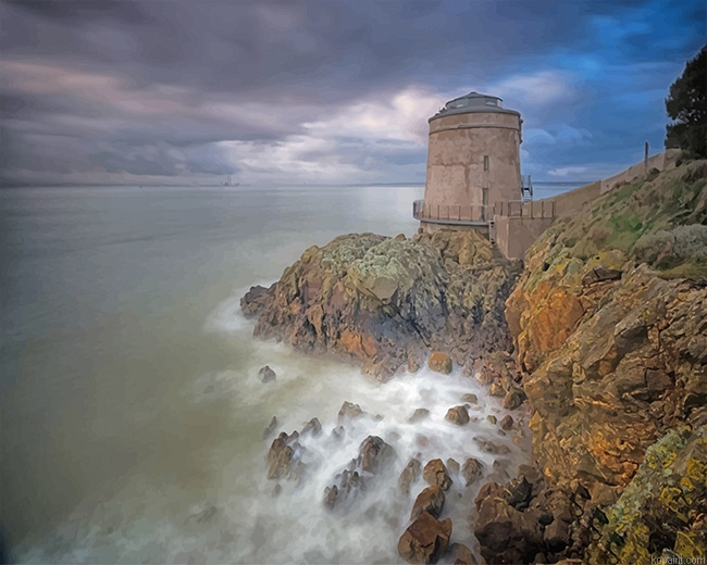 Dublin Ireland Martello Tower New Painting By Numberss.png