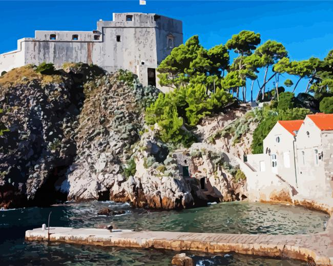 Dubrovnic Castle Lovrijenac Painting By Numberss.png