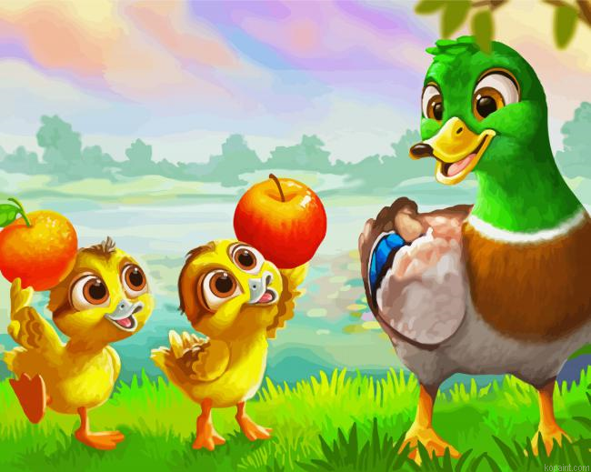 Ducks Family Painting By Numberss.png