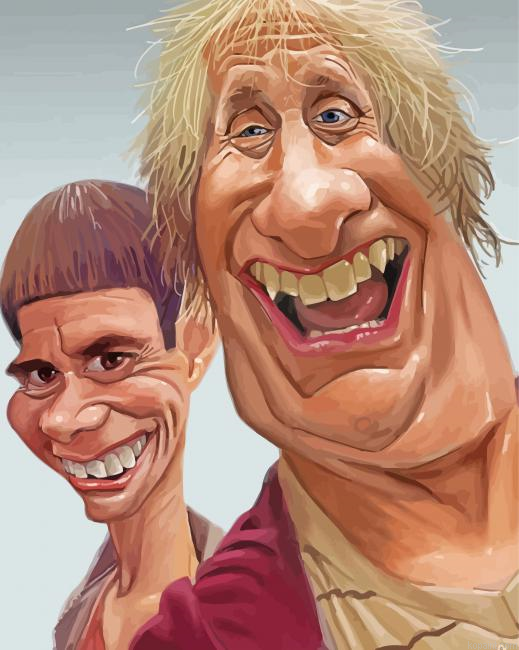 Dumb And Dumber Caricature Paint By Numbers