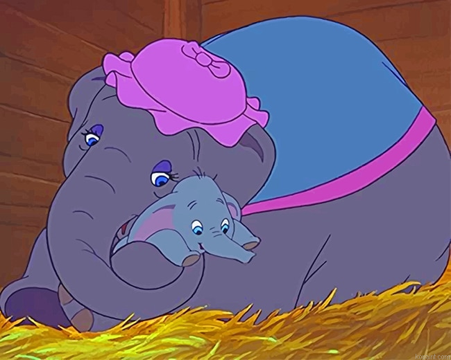 Dumbo And His Mommy New Painting By Numberss.png