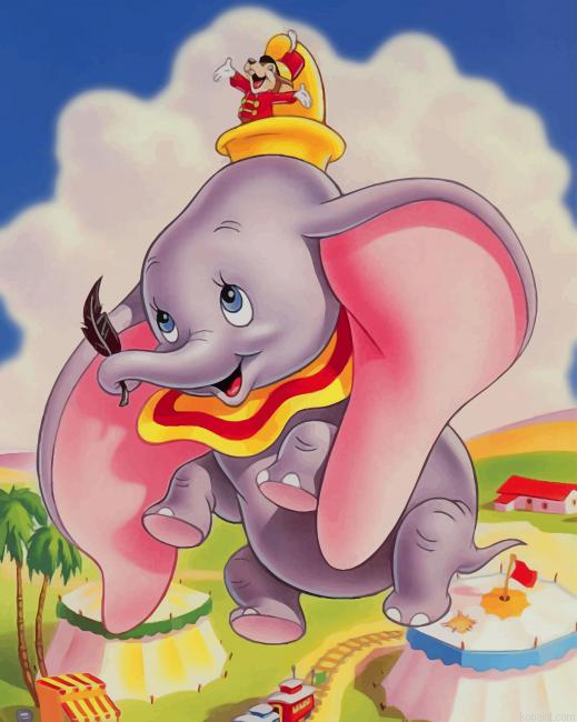Dumbo Elephant New Painting By Numberss.png