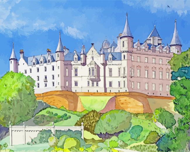 Dunrobin Castle Art Painting By Numberss.png