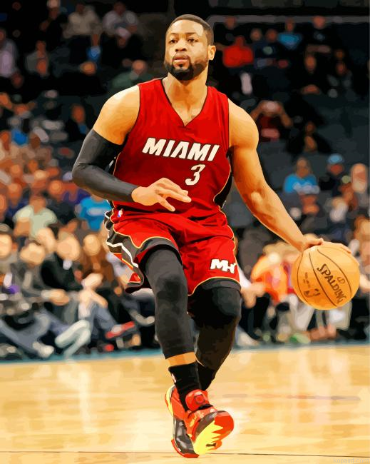 Dwyane Wade Basketball Player Painting By Numberss.png