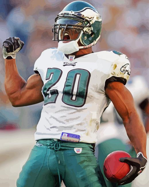 Eagles Player Brian Dawkins Paint By Numbers