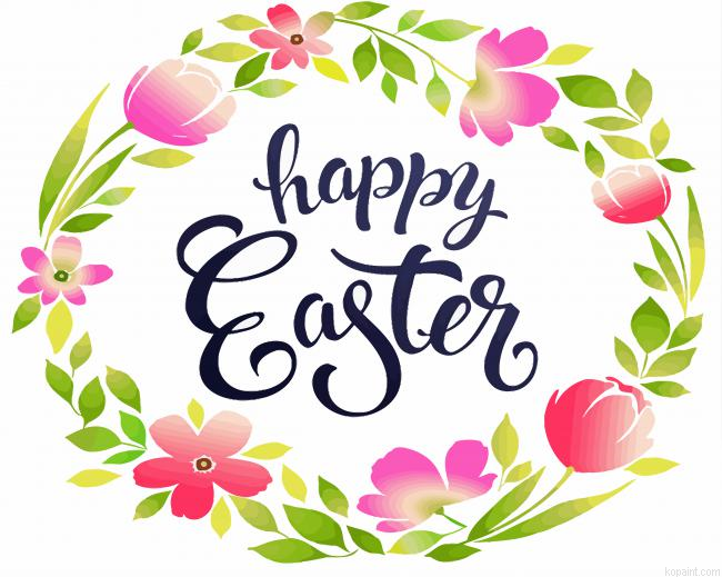 Easter Wreath Art Painting By Numberss.png