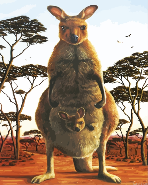Eastern Kangaroo Painting By Numberss.png