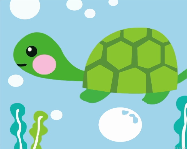 Easy Little Turtle Painting By Numberss.png