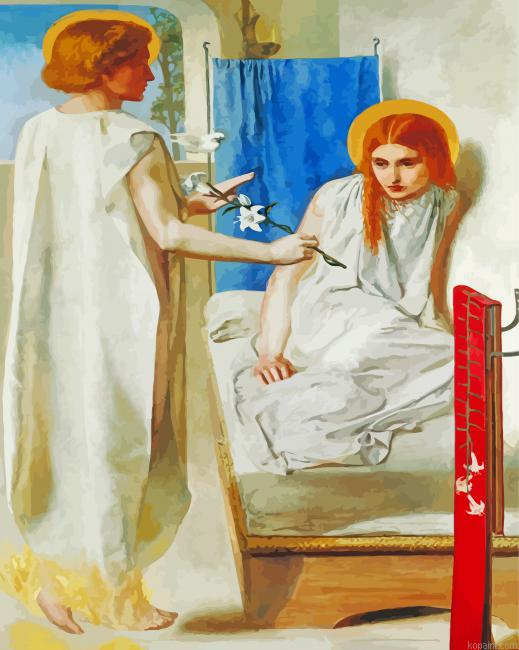 Ecce Ancilla Domini By Rossetti Painting By Numberss.png