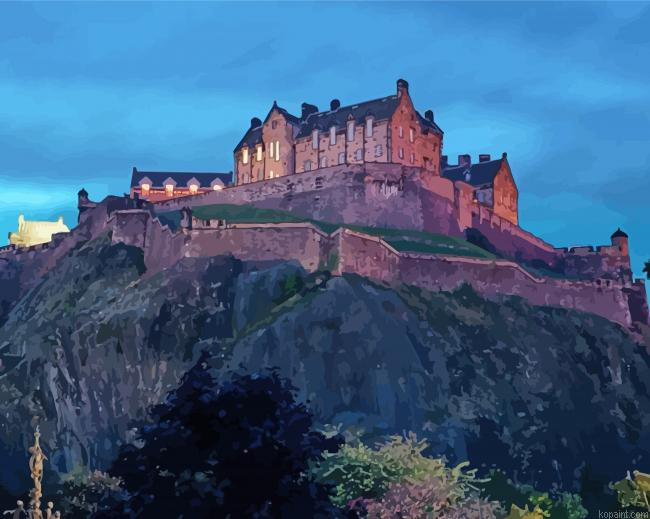 Edinburgh Castle In Scotland Painting By Numberss.png