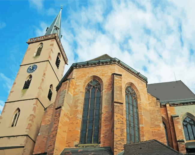 Eglise Protestante Saint Pierre Le Vieux Nootoos Strasbourg Painting By Numberss.png