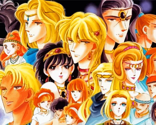 Egypt Manga Anime Characters Paint By Numbers