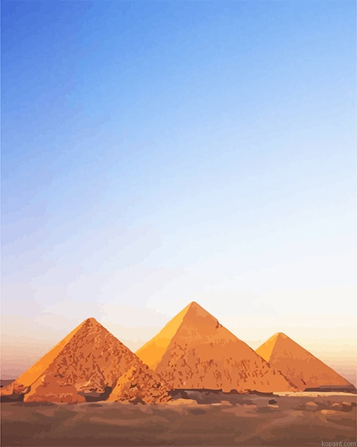 Egypt Pyramids Landscape New Painting By Numberss.png