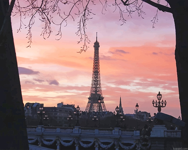 Eiffel Tower Paris France New Painting By Numberss.png