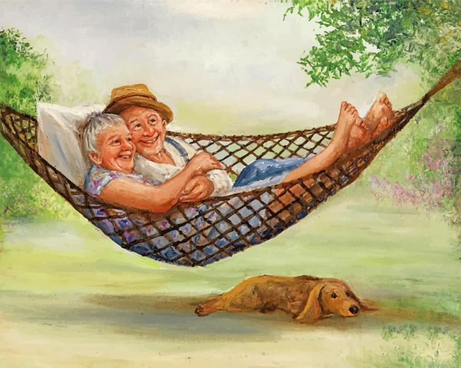 Elderly Couple On Hammock Painting By Numberss.png
