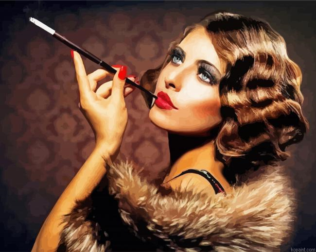 Elegant Retro Woman Painting By Numberss.png