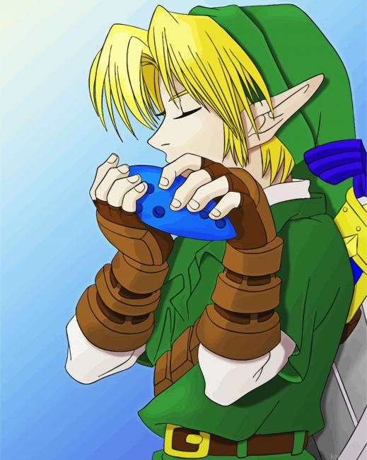 Elf Playing Ocarina Paint By Numbers
