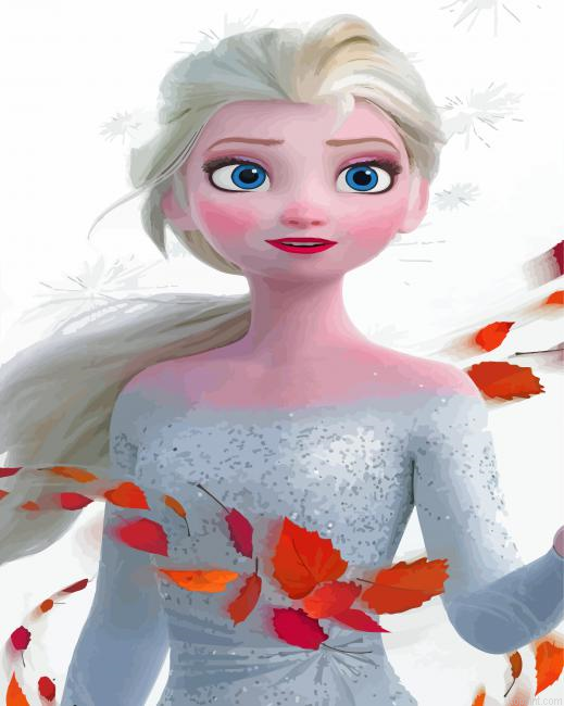 Elsa Frozen Painting By Numberss.png