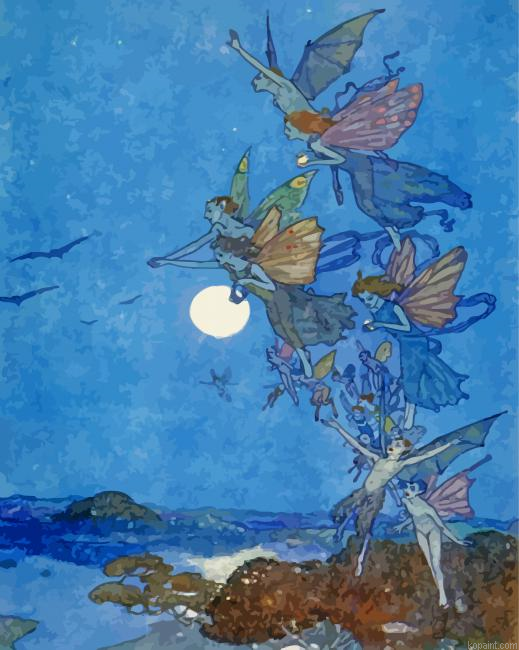 Elves And Fairies By Edmund Dulac Painting By Numberss.png