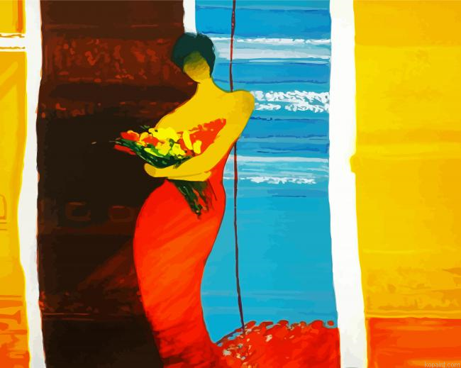 Emile Bellet Ondulation Rouge Painting By Numberss.png