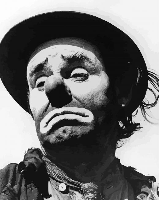 Emmett Clown Black And White Painting By Numberss.png