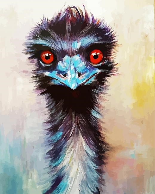 Emu Bird Art Paint By Numbers.png