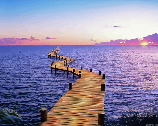 Endless Dock During Sunset Painting By Numberss.png