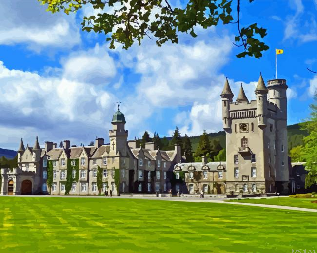 England Balmoral Castle Building Painting By Numberss.png