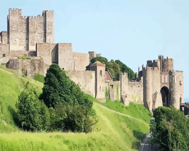 England Dover Castle Paint By Numbers.png