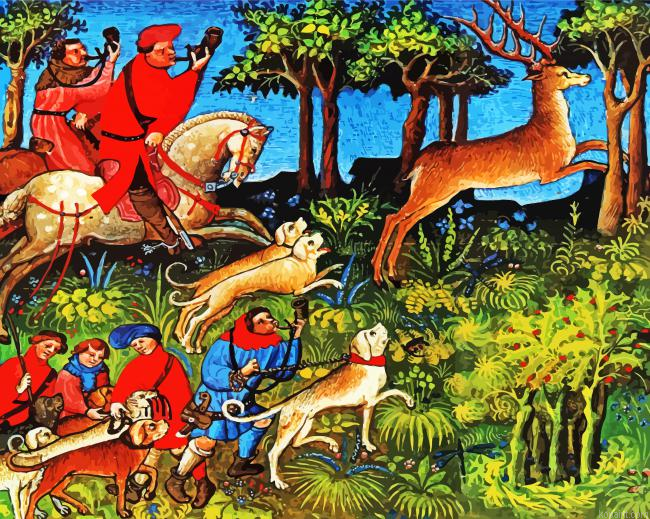 English Hunting Art Painting By Numberss.png