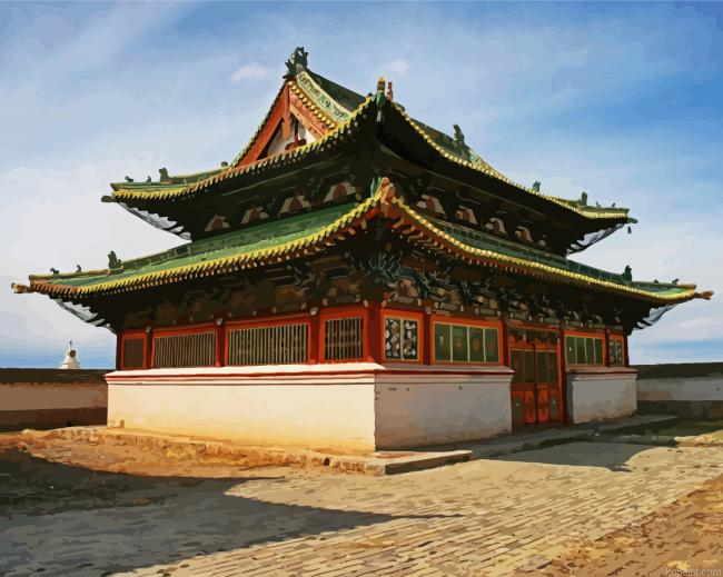 Erdene Zuu Monastery Mongolia Paint By Numbers
