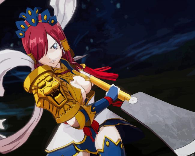 Erza Fairy Tail Paint By Numbers