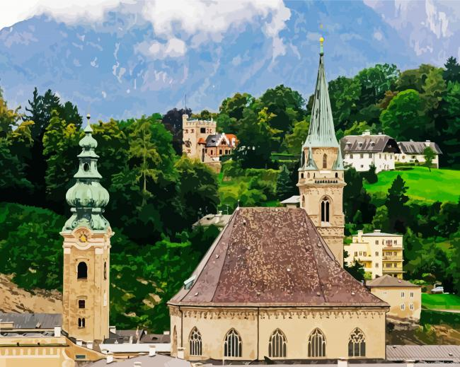 Erzabtei Stift St Peter Salzburg Salzburg Painting By Numberss.png