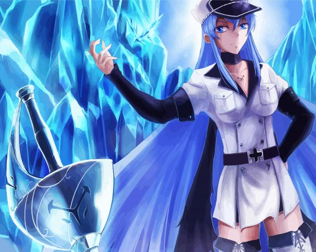 Esdeath Anime Girl Paint By Numbers.png