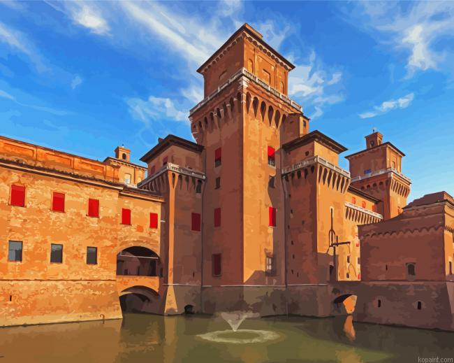 Este Castle Ferrara Italy Painting By Numberss.png