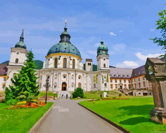 Ettal Abbey Garmisch Painting By Numberss.png