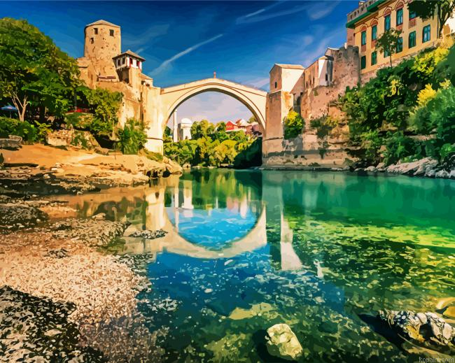 Europe Bosnia And Herzegovina Painting By Numberss.png