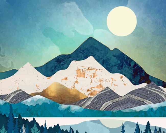 Evening Forest Painting By Numberss.png