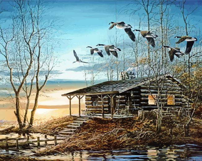 Evening Retreat By Terry Redlin Painting By Numberss.png
