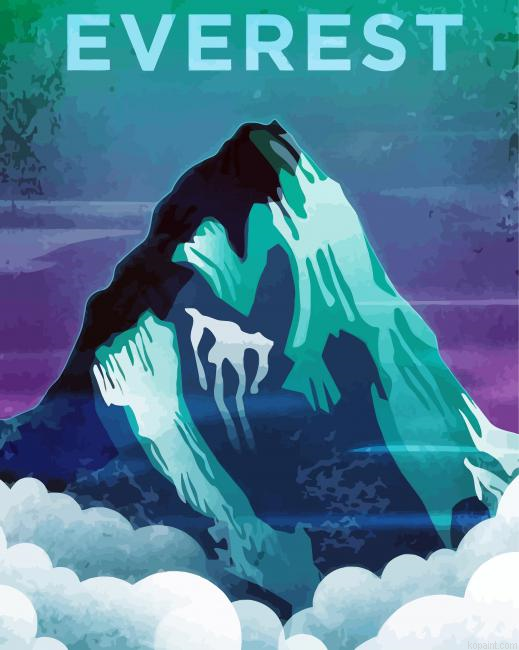 Everest Mountain Poster Paint By Numbers.png