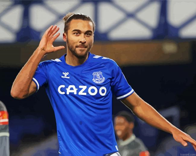 Everton Dominic Calvert Lewin Player Painting By Numberss.png