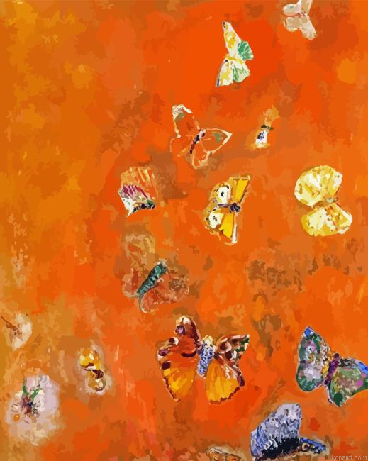 Evocation Of Butterflies By Odilon Redon Painting By Numberss.png