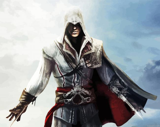 Ezio Assassin Creed Painting By Numberss.png