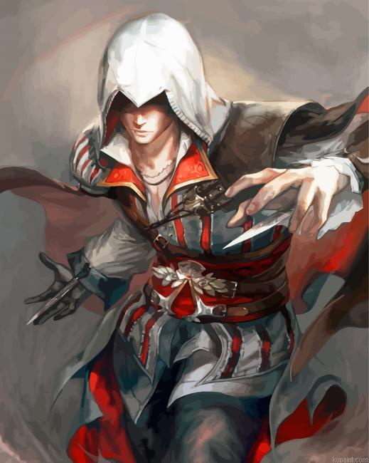 Ezio Assassin Game Painting By Numberss.png