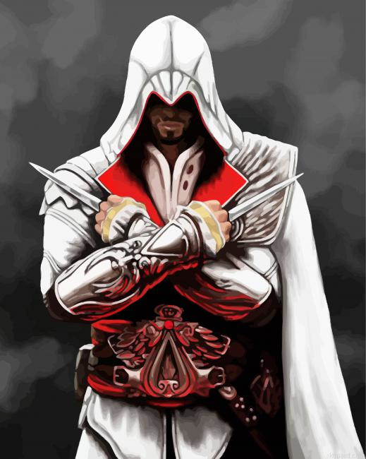 Ezio Assassins Creed Painting By Numberss.png
