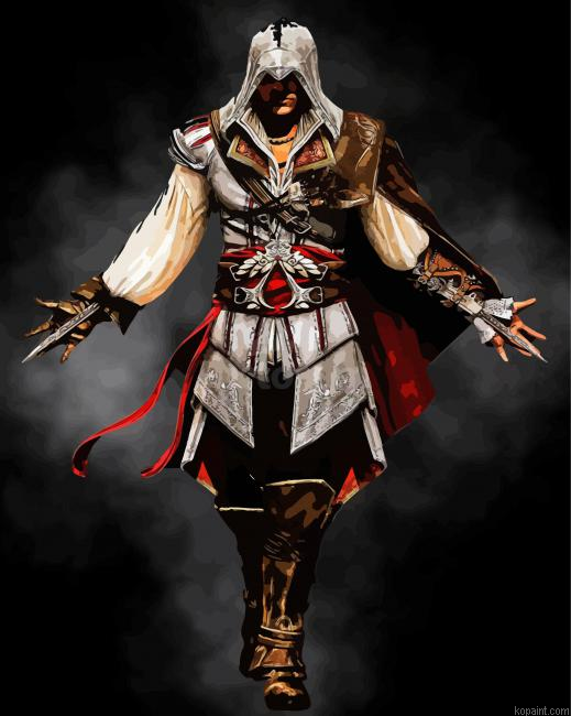 Ezio Auditore Da Firenze Game Painting By Numberss.png
