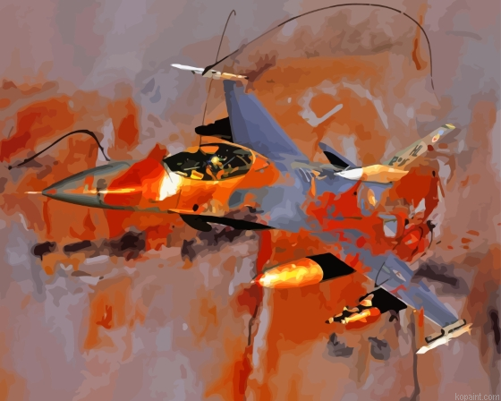 F 16 Fighting Falcon Art Painting By Numberss.png