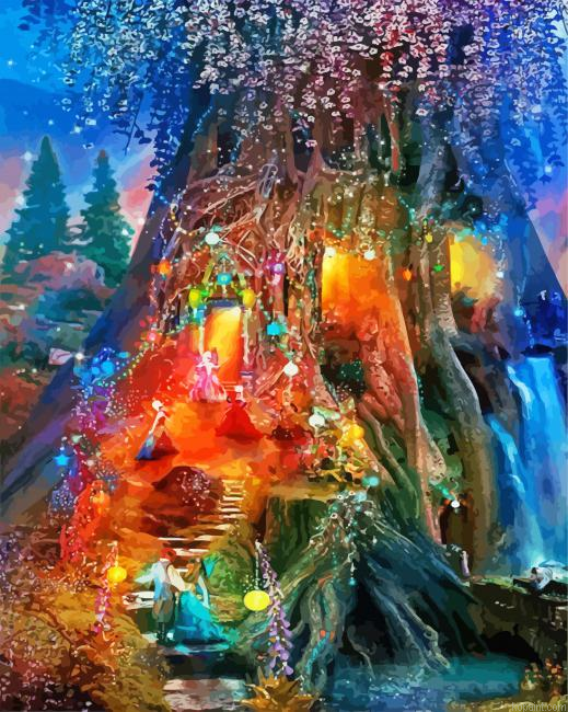 Fairies Tree Painting By Numberss.png