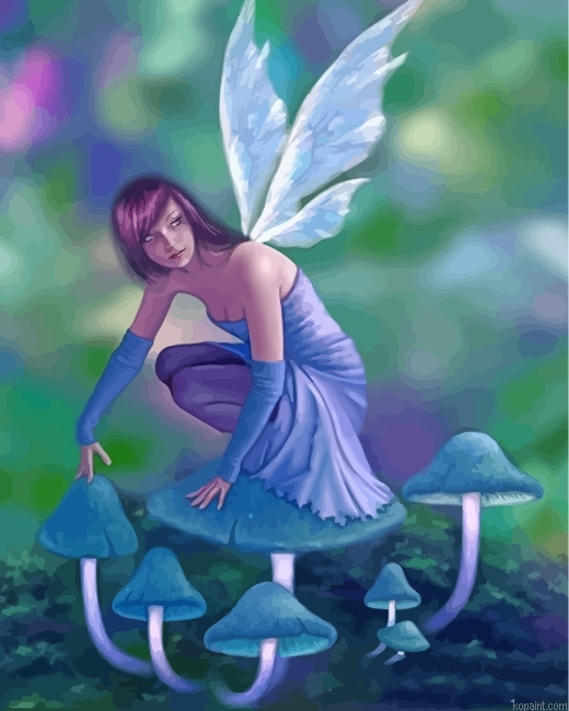 Fairy And Mushroom Painting By Numberss.png